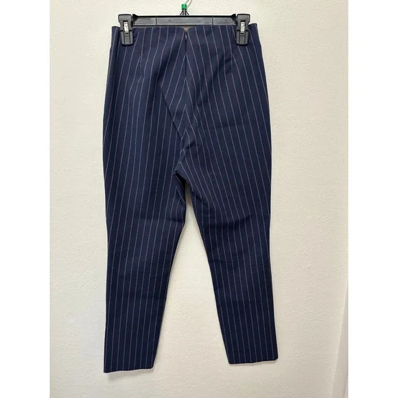 Rag & Bone Simone Pinstripe Snap Pants Navy Blue Cropped, Size 4
